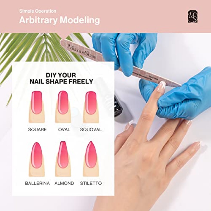 MelodySusie 10 PCS 100/180 그릿 전문 목재 네일 파일, 양면 에머리 보드 아크릴 네일용 네일 파일, 가정용 및 살롱 사용을 위한 세척 가능한 네일 아트 매니큐어 페디큐어 도구, 핑크