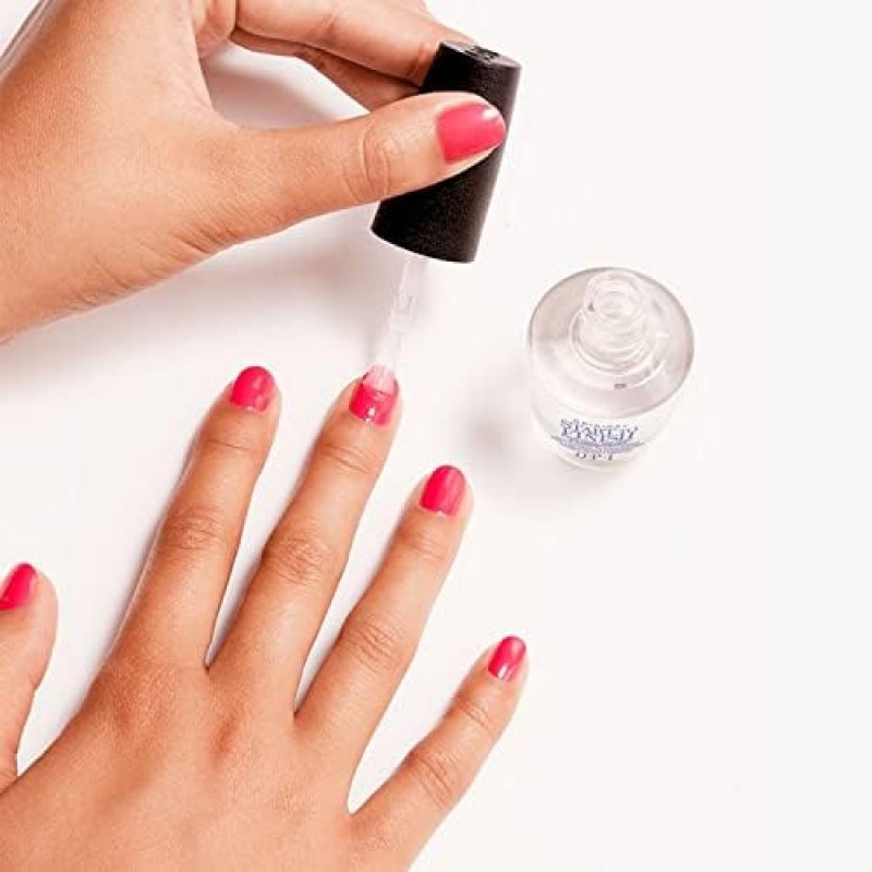 OPI 시작부터 끝까지, 3-in-1 트리트먼트, 베이스 코트, 탑 코트, 네일 강화제, 비타민 A & E, 비건 포뮬러, 오래 지속되는 윤기, 탑 코트로 최대 7일 지속, 투명, 0.5 fl oz