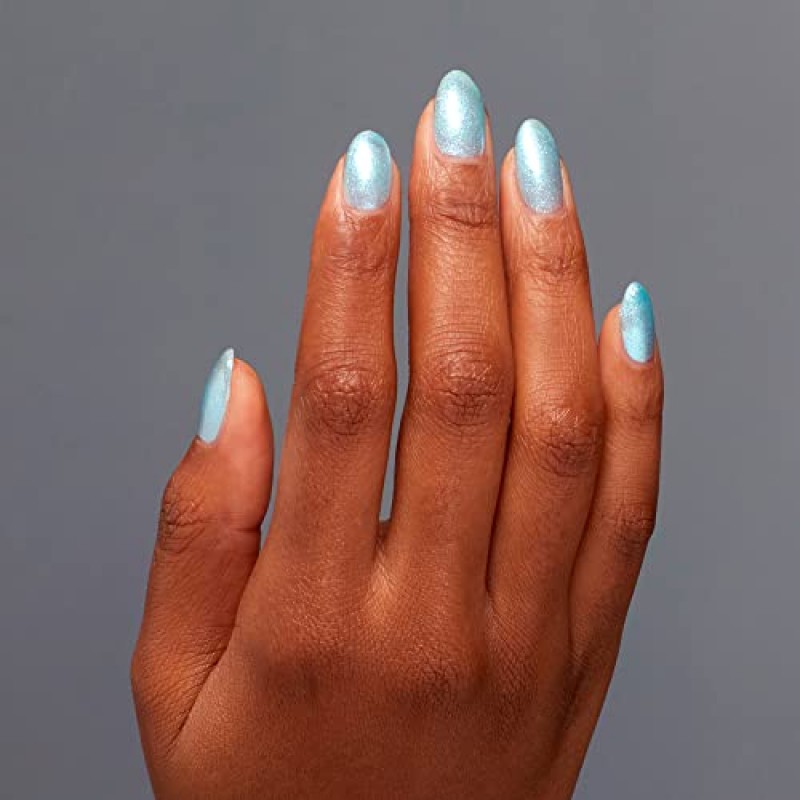OPI 네일 래커, 불투명 펄 마감 블루 매니큐어, 최대 7일 지속, 칩 방지 및 빠른 건조, 3 Barbie 한정판 컬렉션, Yay Space, 0.5 fl oz