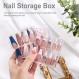 Noverlife 10PCS 네일 보관 상자 프레스, 2.6x2.6 인치/6.5x6.5cm 명확한 빈 플라스틱 네일 팁 Arcylic 네일 디스플레이 스틱이 있는 보관 상자, 네일 접착제 양면 테이프(False Nail Press 용)