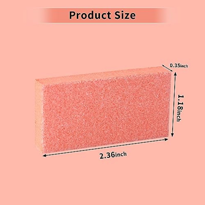 NOVAL 50 PCS 네일 버퍼 블록 - 천연 네일용 80/100 그릿 네일 버퍼 아크릴 네일, 젤 폴리쉬, 아크릴, 네일 살롱 및 가정용 사전 적용을 위한 네일 버핑 블록.