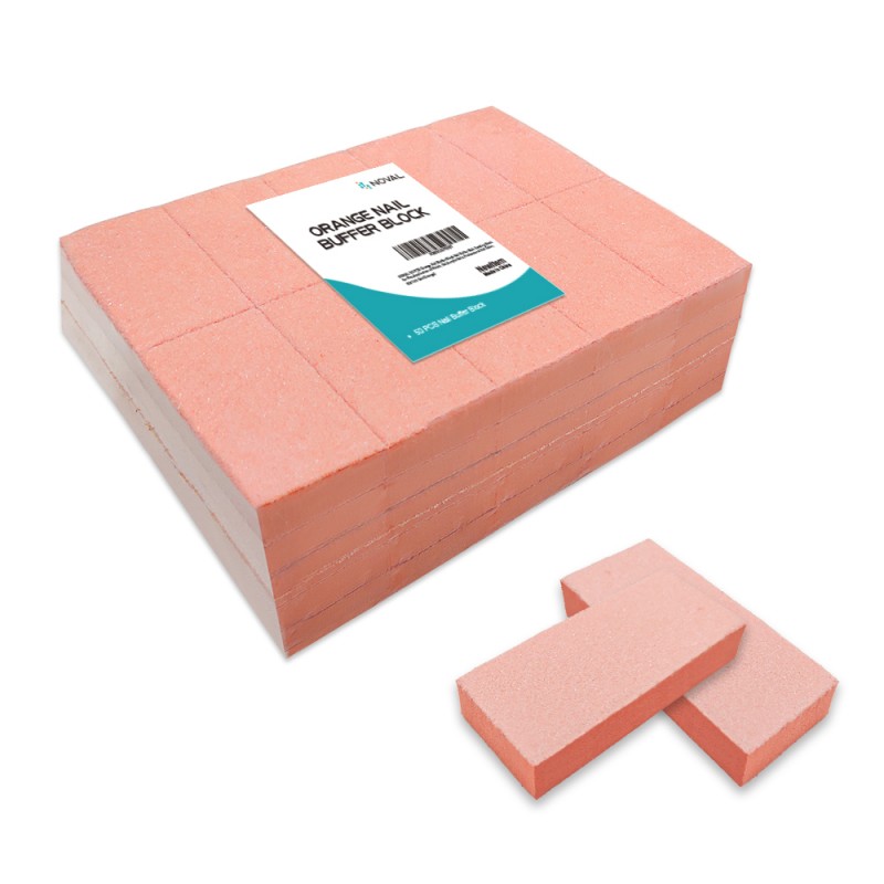 NOVAL 50 PCS 네일 버퍼 블록 - 천연 네일용 80/100 그릿 네일 버퍼 아크릴 네일, 젤 폴리쉬, 아크릴, 네일 살롱 및 가정용 사전 적용을 위한 네일 버핑 블록.