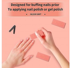NOVAL 50 PCS 네일 버퍼 블록 - 천연 네일용 80/100 그릿 네일 버퍼 아크릴 네일, 젤 폴리쉬, 아크릴, 네일 살롱 및 가정용 사전 적용을 위한 네일 버핑 블록.