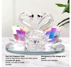네일 아트 Dappen 접시 홈 네일 살롱 절묘한 우아한 유리 아크릴 액체 컵 홀더 사진 매니큐어 관리 도구