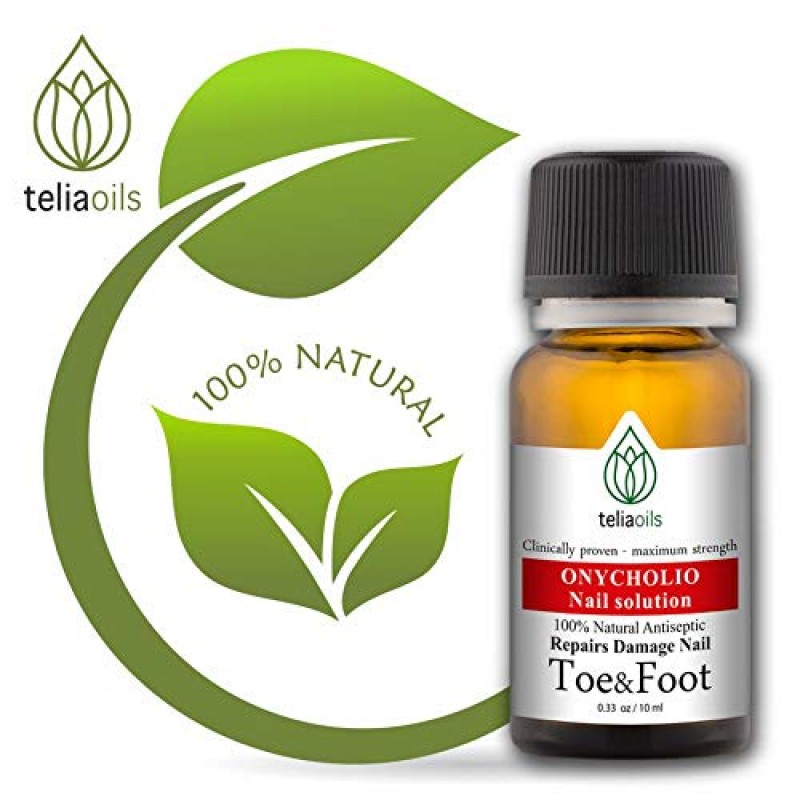 Teliaoils 오레가노 건강한 손톱 시너지 오일 블렌드 - 발톱 상태, 변색, 노란색 부서지기 쉬운 손톱을 위한 최대 강도 복구 오일 - 두껍고 강한 손톱을 위한 천연 솔루션 - 0.33 온스