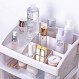 Simbuy 메이크업 정리함(서랍 3개 포함), 화장품, 브러쉬, 로션, 네일 립스틱, 보석용 욕실 세면대 조리대 보관함(흰색)