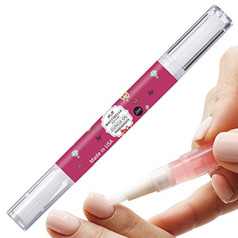 Maccibelle 퓨어 큐티클 & 네일 오일 펜 2ml 건조하고 갈라진 큐티클을 치유합니다 (석류 + 라벤더)