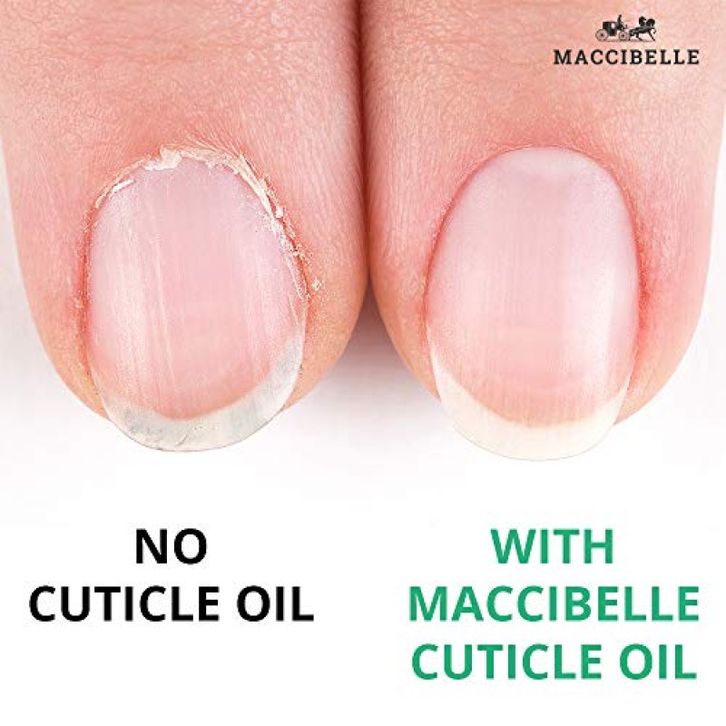 Maccibelle 퓨어 큐티클 & 네일 오일 펜 2ml 건조하고 갈라진 큐티클을 치유합니다 (석류 + 라벤더)