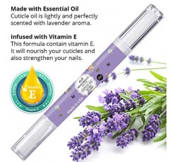 Maccibelle 퓨어 큐티클 & 네일 오일 펜 2ml 건조하고 갈라진 큐티클을 치유합니다 (석류 + 라벤더)