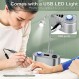 전기 네일 드릴 머신, 40000RPM 젤 아크릴 네일용 전문 Efile 네일 드릴 키트, LED 조명, 7비트, F/R 회전, LCD 화면(회색)을 사용한 고속 저진동 저열 네일 연삭