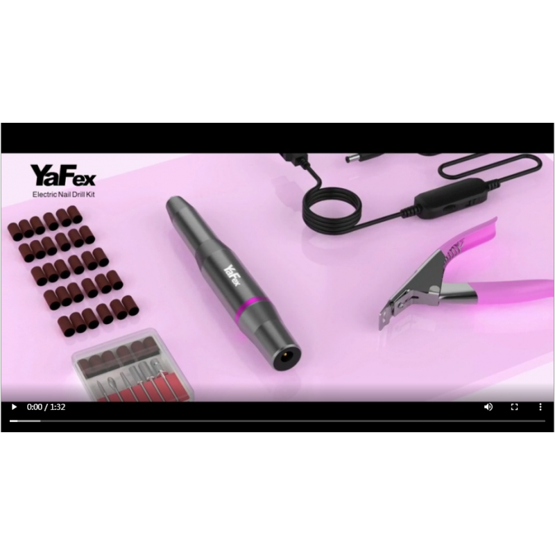 YaFex 전기 네일 드릴 머신, 전기 네일 파일 키트 아크릴 네일 클리퍼가 포함된 전문 ​​매니큐어 페디큐어 도구, 아크릴 젤 네일용 휴대용 E 파일러, 쉐이핑, 폴리싱, 파일링