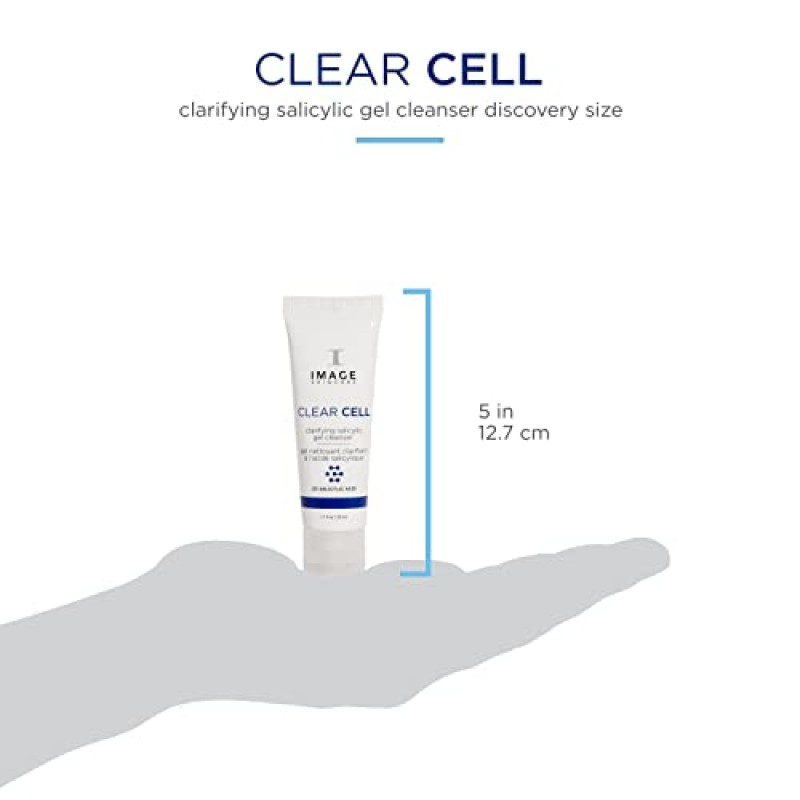 IMAGE 스킨케어, CLEAR CELL 살리실산 젤 클렌저, 부드러운 포밍 세안제는 과도한 유분을 제거하고 지성 피부를 위한 윤기를 선사합니다.