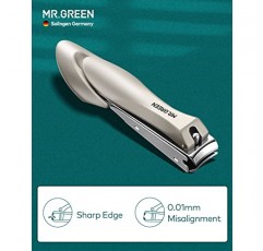 MR.GREEN 3pcs 스테인레스 스틸 손톱깎이 세트, 손톱깎이 및 유리 네일 파일 및 핀셋이 포함된 핑크 매니큐어 페디큐어 세트, 남성과 여성을 위한 여행용 케이스 선물 상자가 포함된 의료용 그루밍 키트