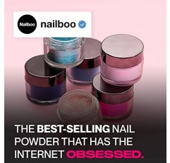 Nailboo PREMIUM(복숭아 글리터) 솔라 쉬머 네일 딥 파우더 DIY 네일 딥 파우더 오랫동안 지속되는 딥 네일 네일 딥 강화제 UV 램프가 필요하지 않으며 Nailboo Essential Liquids와 함께 사용 0.5oz.