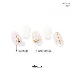 오호라 반 경화 젤 네일 스트립(N 크림) - 모든 네일 램프와 함께 사용 가능, 살롱 품질, 오래 지속, 간편한 적용 및 제거 - 준비 패드 2개, 네일 파일 및 나무 스틱 포함 - 핑크
