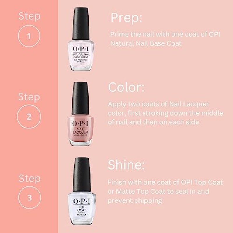 OPI 네일 래커, 버블 목욕, 누드 매니큐어, 0.5 fl oz