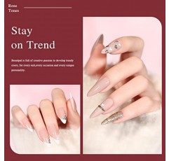 Larvall Beautpal 레드 젤 매니큐어 세트 10PCS 누드 레드 스파클 부르고뉴 화이트 누드 샴페인 슬리버 젤 폴리시 키트 네일 아트 디자인 매니큐어 선물 여성용 여자 7ml