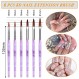 AROIC 28 Pcs 아크릴 네일 브러쉬 세트 7 Pcs UV 젤 네일 아트 브러쉬, 6 Pcs 3D 네일 연장 브러쉬, 5 Pcs 더블 엔드 도트 네일 펜 네일 아트 DIY 용 흰색 상자 포함, 다채로운