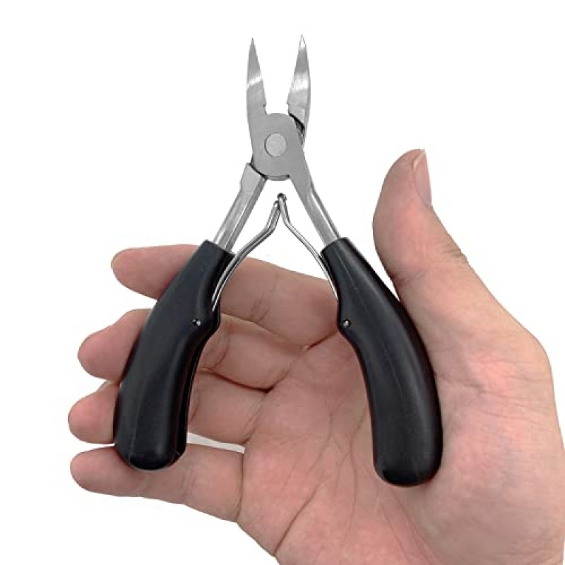 자란 발톱 깎기 키트(7PCS), 두꺼운 손톱 발톱 관리 도구, 스테인레스 스틸 페디큐어 도구에는 PU 가죽 가방이 달린 손톱 리프터 손톱 교정기가 포함됩니다.