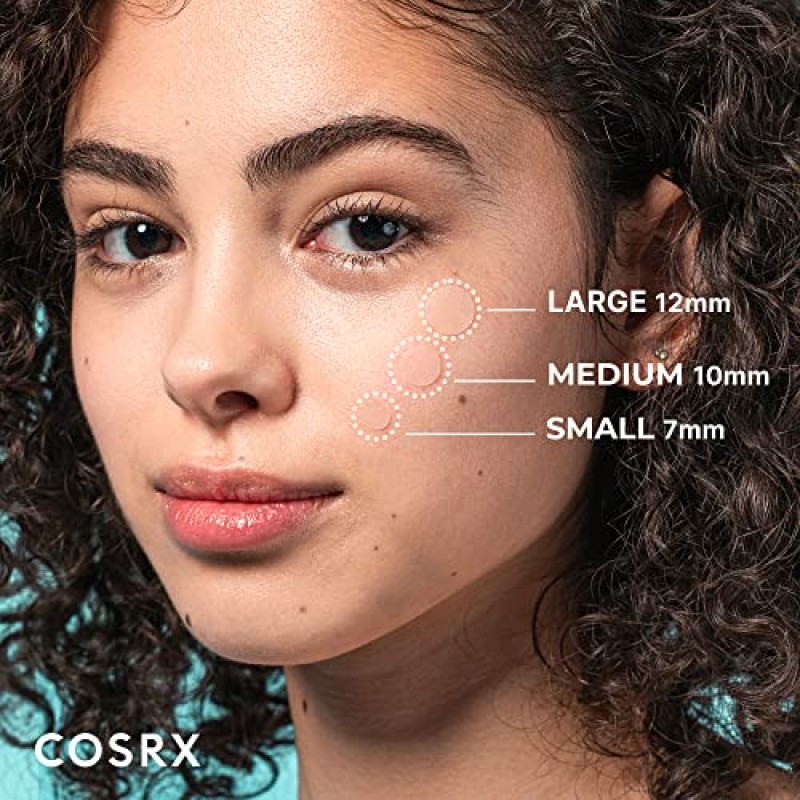 COSRX 여드름 여드름 패치(96개) 흡수성 하이드로콜로이드 스팟 트리트먼트 빠른 치유, 잡티 커버, 세 가지 크기