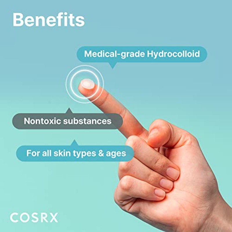 COSRX 여드름 여드름 패치(96개) 흡수성 하이드로콜로이드 스팟 트리트먼트 빠른 치유, 잡티 커버, 세 가지 크기