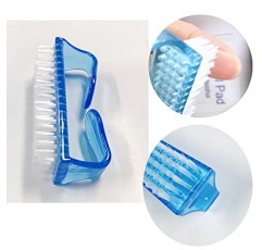 YUBO 12Pcs 플라스틱 손잡이 브러시 네일 청소 브러시 ​​내구성 클리너 스크러빙 도구 먼지 브러시 제거 개인 네일 케어 클리너 브러시 네일 아트 브러쉬