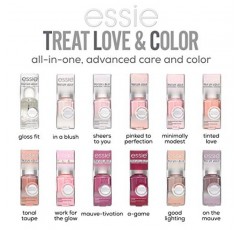essie Treat Love & Color 매니큐어는 보통부터 건조하고 부서지기 쉬운 손톱을 위한 것입니다. 최소한의 보통 수준, 0.46 fl. 온스