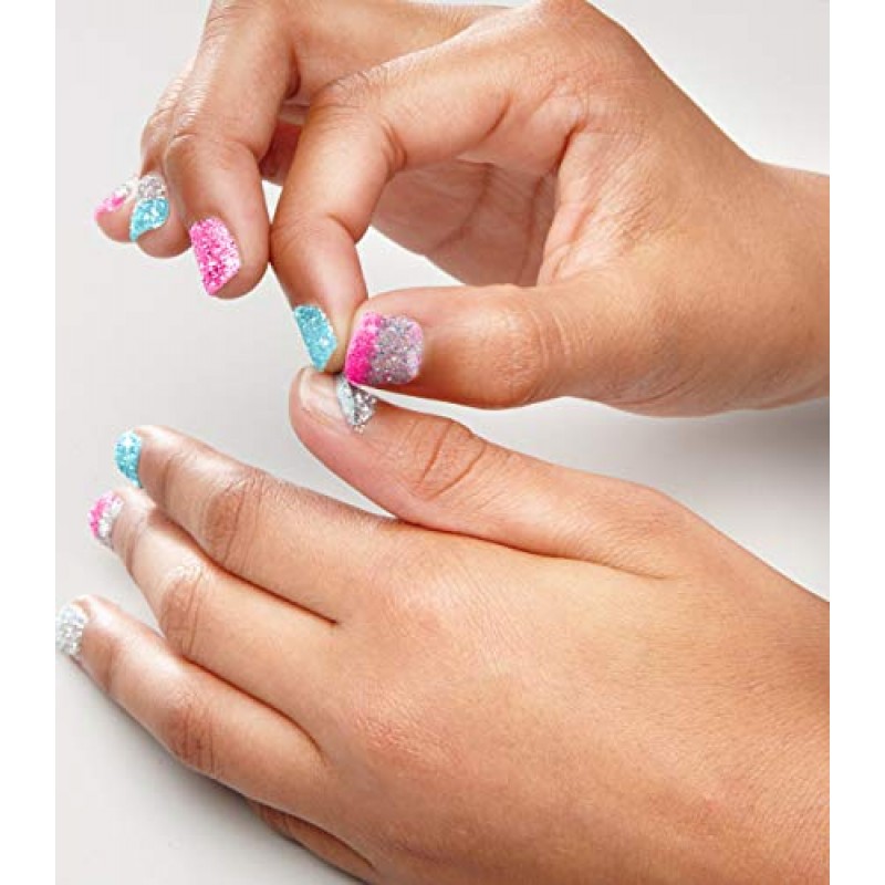 Cool Maker, 8세 이상 어린이를 위한 매니큐어 5개용 GO Glam glitter Nails DIY 활동 키트