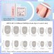 GLAMERMAID 손톱에 흰색 크롬 프레스 여분의 짧은 사각형, 손톱에 수제 쉘 젤 접착제, 수제 광택 웨딩 거짓 손톱 여성용 매니큐어 키트 선물, 아크릴 Squoval 라운드 재사용 가능한 광택 가짜 손톱
