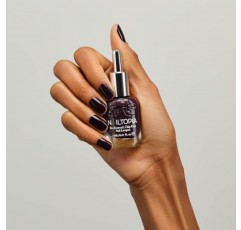 Nailtopia 바이오 공급, 칩 프리 네일 래커 - 완전 천연, 강화 비오틴 및 슈퍼푸드 주입 폴란드어 - 칩 방지 포뮬러 - 속건성, 오래 지속되는 마모 - 밤이 오면 - 0.41 온스