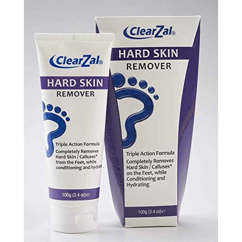 딱딱한 피부를 위한 Clearzal 풋 크림은 부드럽고 매끄러운 피부를 유지하면서 굳은살과 티눈 제거에 도움을 주며, 알로에 베라가 함유된 트리플 액션 포뮬러, 3.4온스 튜브에 수분을 공급하고 컨디셔닝합니다.