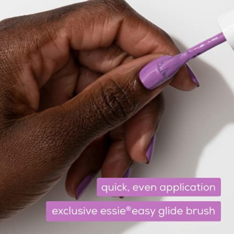essie Salon-Quality Nail Polish, 8-Free 비건, 2022년 겨울, Warm Grey, Sleigh It, 0.46oz