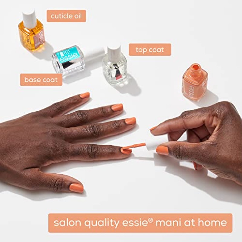 essie Salon-Quality Nail Polish, 8-Free 비건, 2022년 겨울, Warm Grey, Sleigh It, 0.46oz