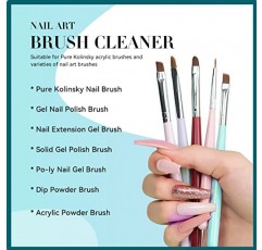 STARVINA 아크릴 네일 브러쉬 클리너 및 복원제 - 퀵 클린 젤 네일 브러쉬 아크릴 브러쉬 클리너, 솔리드 젤 매니큐어 네일 아트 라이너용 Kolinsky 아크릴 네일 브러쉬 폴리젤 슬립 솔루션 80ML