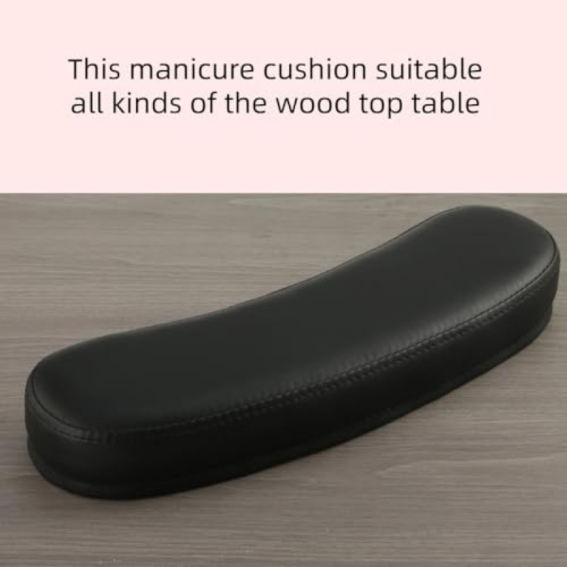 QUEESALN 매니큐어 핸드 쿠션 베개 패드, 매니큐어 핸드 쿠션, 매니큐어 테이블 휴대용 네일 테이블 핸드 쿠션 베개, 네일 아트 도구 핸드 쿠션, 네일 스파 네일 아트 살롱 홈 네일 테크(블랙)