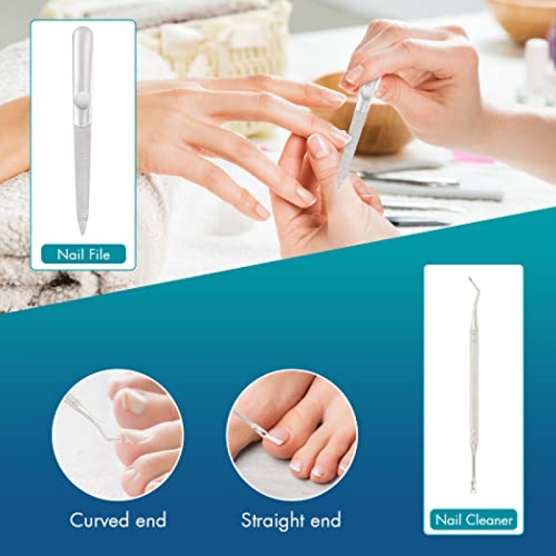 Tokokimo 두꺼운 손톱용 발톱깎이, 5개입 자란 발톱깎기 세트 노인을 위한 스테인레스 스틸 발톱깎기 헤비 듀티 롱 핸들 두꺼운 손톱깎이 내향성 발톱깎기 크리스마스 선물