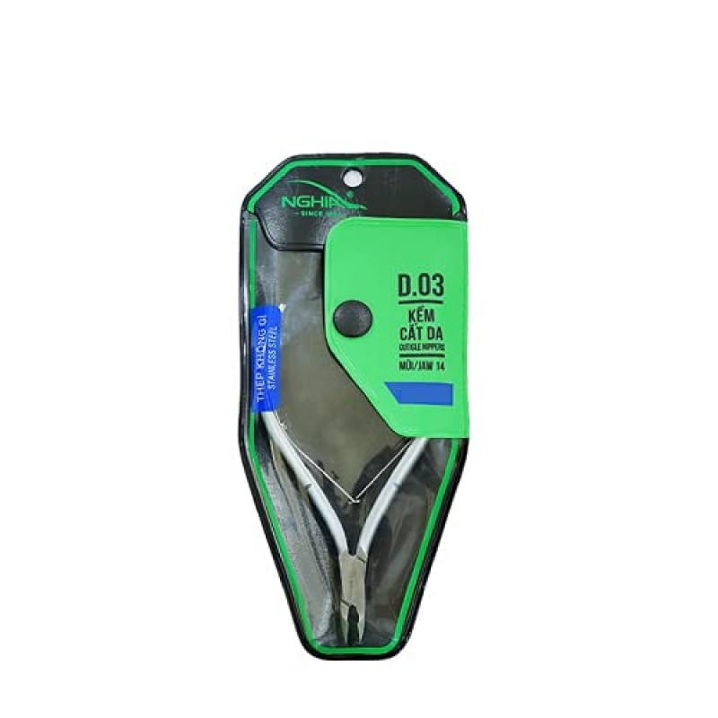 Nghia Professional 스테인레스 스틸 큐티클 니퍼 C-04 (D-03) Jaw 14 Osimihome NailFile 큐티클 커터 트리머 매니큐어 도구 더블 스프링 – 집/스파/살롱에서 완벽한 네일 관리 도구