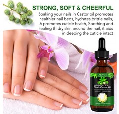 CAPTBDZW 모발 성장을 위한 자메이카 블랙 캐스터 오일 페퍼민트, 100% 순수 유기농 냉간 압착 비정제, 모발 성장 촉진, 피부 보습제, 속눈썹, 눈썹 및 모발 오일 및 바디 오일 60Ml