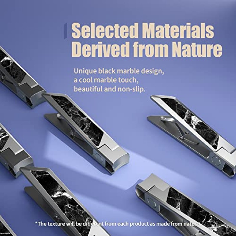 Lantosi 손톱깎이, 울트라 샤프 와이드 조 오프닝 두꺼운 손톱 커터, 천연 대리석 표면을 갖춘 스테인레스 스틸 전문가용 손톱 및 발톱깎기(검은색)