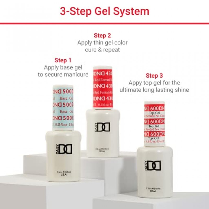 DND 젤 글리터 컬렉션 폴리쉬 세트 - 젤 폴리쉬 및 매니큐어 각 1개, 895 Disco Daydream, 0.5 Fl Oz