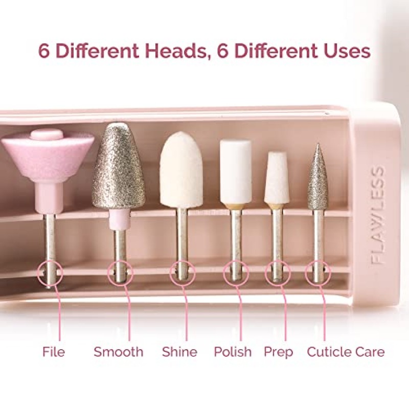 Finishing Touch Flawless 살롱 네일 키트, 전자 네일 파일 및 전체 매니큐어 및 페디큐어 도구(Finishing Touch Flawless Pedi 전자 도구 파일 및 굳은살 제거제, 페디큐어 포함)