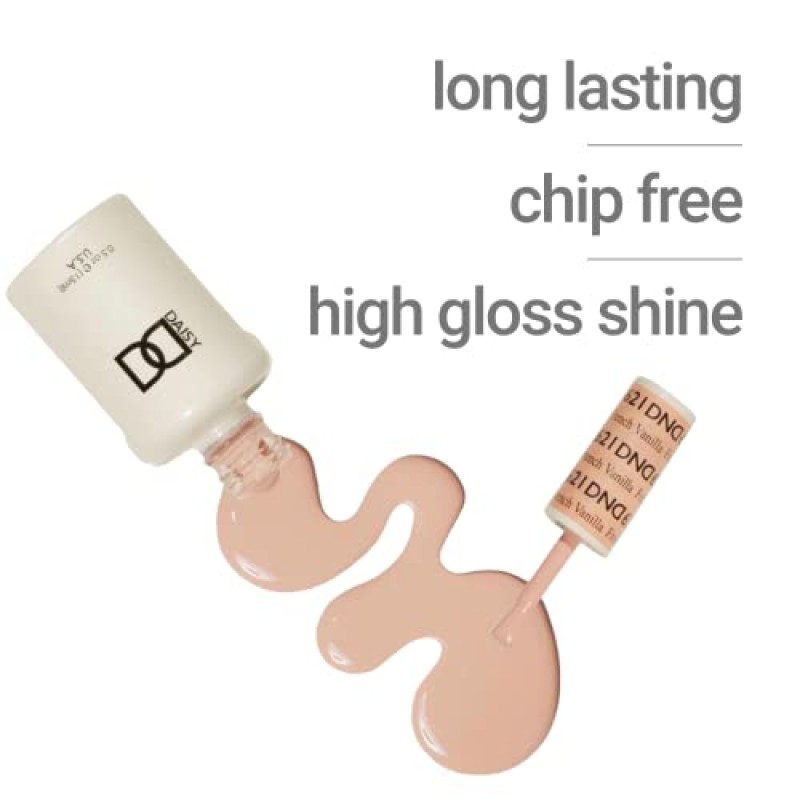 DND 젤 폴리쉬 세트 - 젤 폴리쉬와 매니큐어 각 1개, 885 Rebel Rose, 0.5 Fl Oz