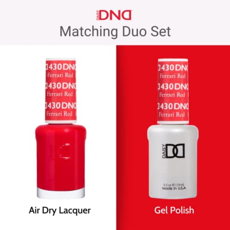 DND 젤 폴리쉬 세트 - 젤 폴리쉬와 매니큐어 각 1개, 885 Rebel Rose, 0.5 Fl Oz