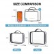 BAGSMART 투명 세면도구 가방, 2팩 TSA 승인 여행용 세면도구 가방 기내 여행용 액세서리 가방 공항 항공사 쿼트 사이즈 가방 여성용 발수 메이크업 화장품 가방(검은색-2개)