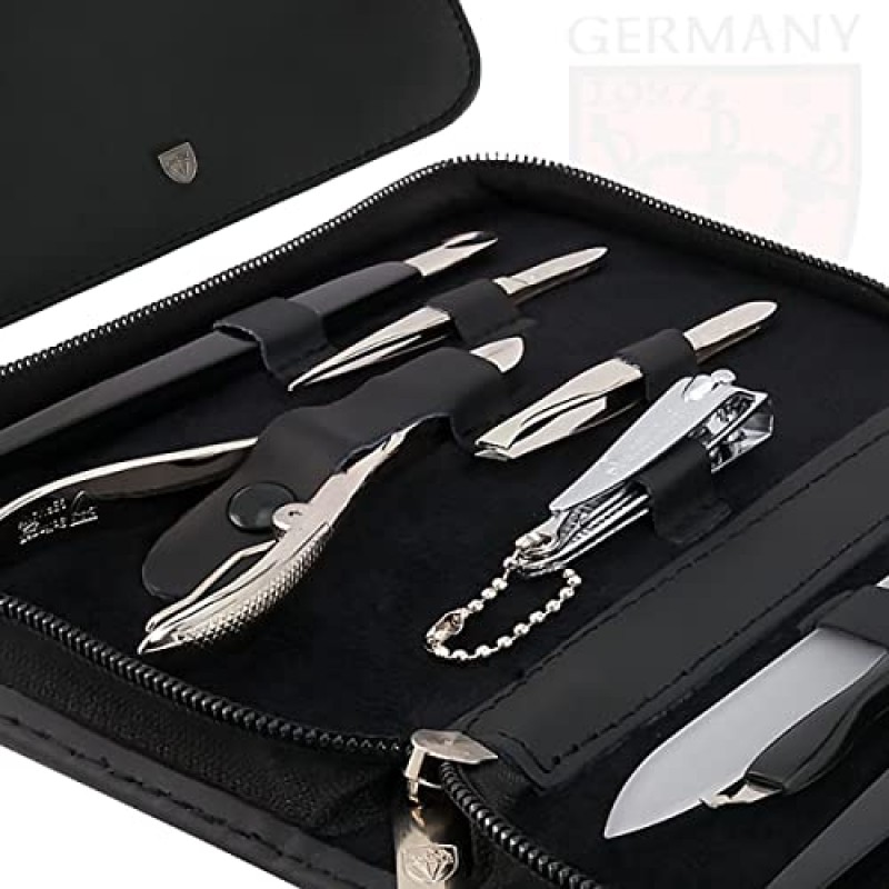 3 Swords Germany - 브랜드 품질 12피스 매니큐어 페디큐어 키트 세트 - 네일 관리 도구 - Made in Solingen Germany (265)
