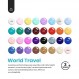 딱정벌레 52 Pcs 젤 매니큐어 키트 UV LED 조명 세계 여행 컬렉션 32 색 젤 폴리쉬베이스 젤 탑 코트 올 시즌 매니큐어 세트 선물 골든 여행