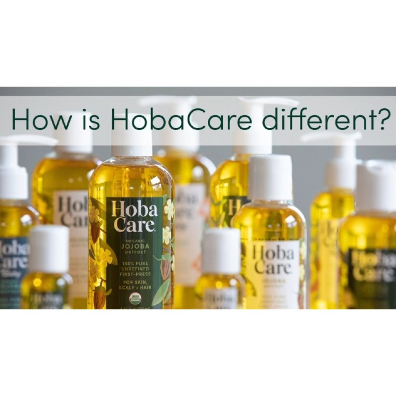 HobaCare 유기농 호호바 오일 - 두피 및 손톱용 100% 순수 비정제 호호바 오일 냉간 압착 - 건성 피부용 보습 바디 오일 - 모발 및 수염 관리용 천연 호호바 오일(128 fl oz)