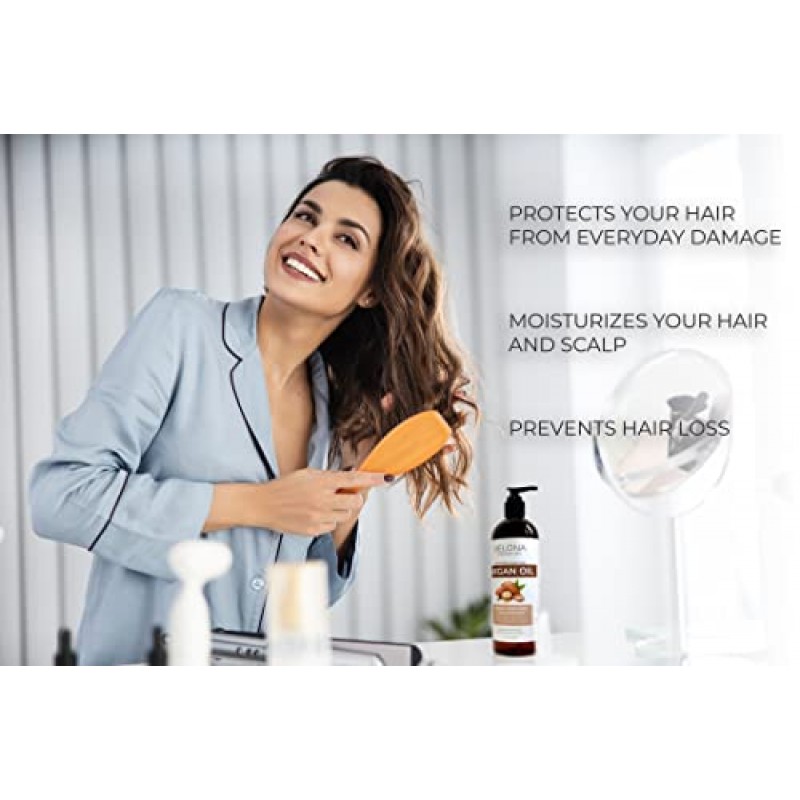 velona 아르간 오일 112온스 | 100% 순수 및 천연 | 모로코 오일 | 모발 성장 촉진, 피부, 신체 및 얼굴 관리 | 손톱 보호기 | 비정제, 냉압착