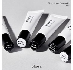 오호라 커스텀 젤 - 5종 세트 - 모노크롬 젤 스타일링 컬러 - 비건 & 저자극 네일 케어