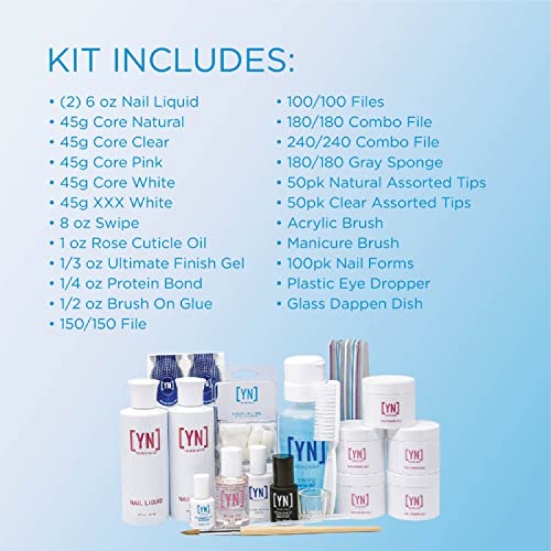 Young Nails 홈 네일 키트, 스타터 키트, 초보자 및/또는 네일 전문가를 위한 전문 키트 및 액세서리